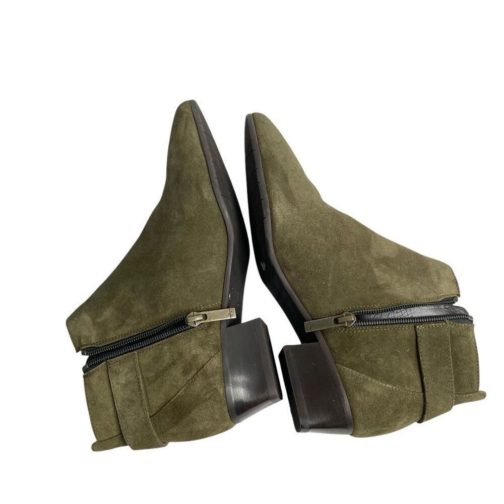 NEW AQUATALIA Fernn Weatherproof Suede Booties Size 7 green - Picture 8 of 13